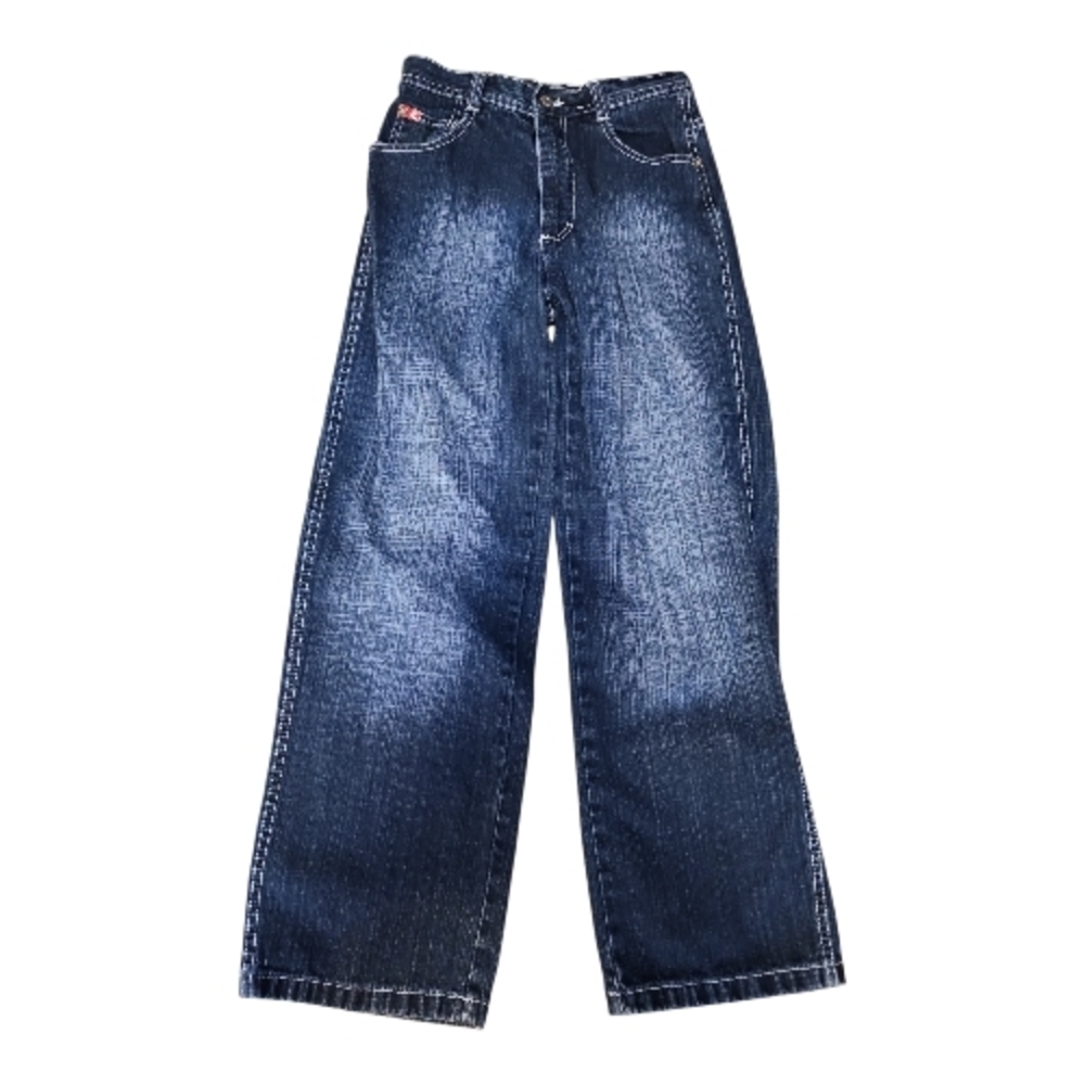 SOUTH POLE | Boy's Y2K DaRK Wash Straight Leg 3180 Baggy Denim Jeans | 16